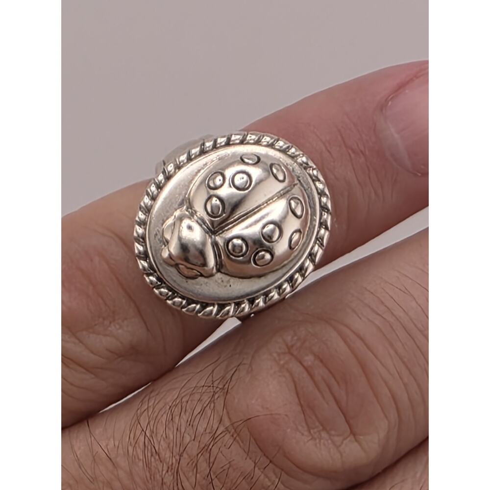 BARRY KIESELSTEIN CORD STERLING SILVER 925 LADYBUG RING SIZE 6